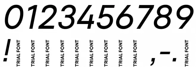 Mont Blanc-Trial Regular Italic Font OTHER CHARS