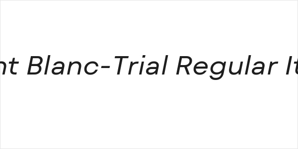 Mont Blanc-Trial Regular Italic Logo