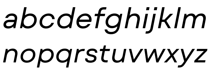 Mont Blanc-Trial Regular Italic Font LOWERCASE