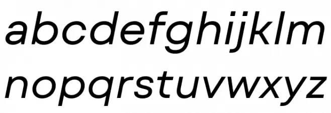 Mont Blanc-Trial Regular Italic Font LOWERCASE