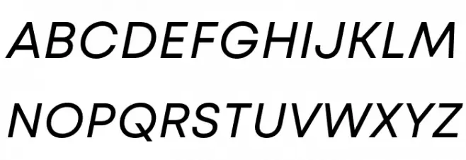 Mont Blanc-Trial Regular Italic خط أحرف كبيرة
