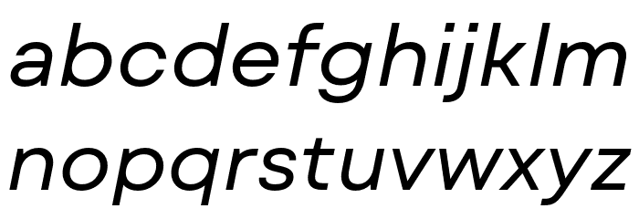 Mont Blanc-Trial Regular Italic Font LOWERCASE