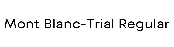 Mont Blanc-Trial Regular  Frei Schriftart Herunterladen