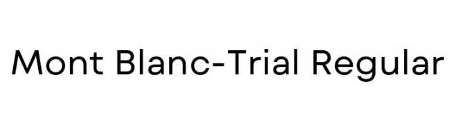 Mont Blanc-Trial Regular  les polices de caractères gratuit tlcharger