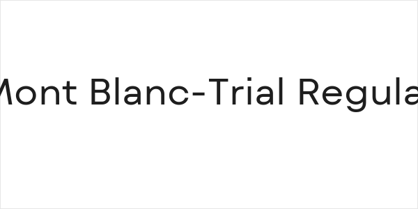 Mont Blanc-Trial Regular Logo