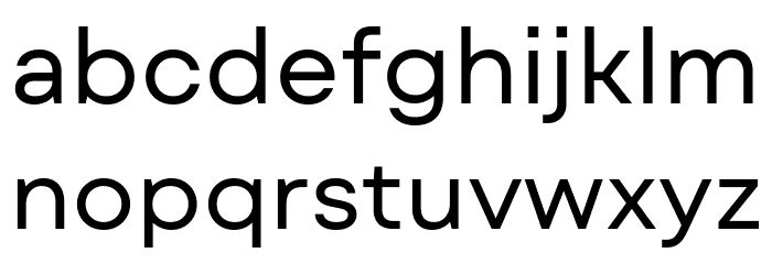 Mont Blanc-Trial Regular Font LOWERCASE