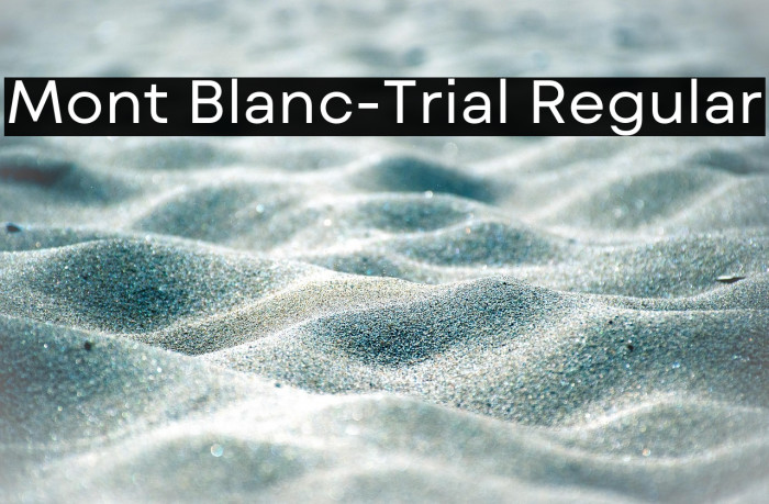 Mont Blanc-Trial Regular Example 1