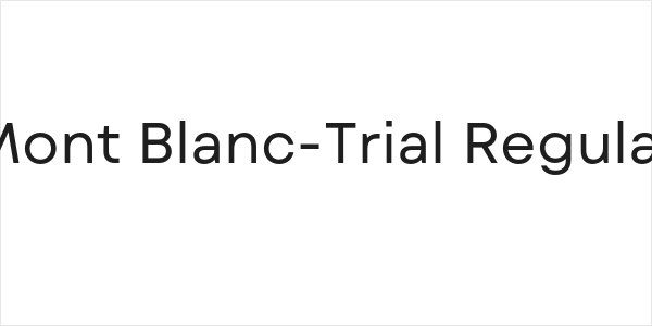 Mont Blanc-Trial Regular Logo