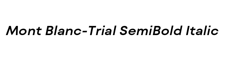 Mont Blanc-Trial SemiBold Italic  Скачать бесплатные шрифты