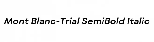 Mont Blanc-Trial SemiBold Italic  Fuentes Gratis Descargar