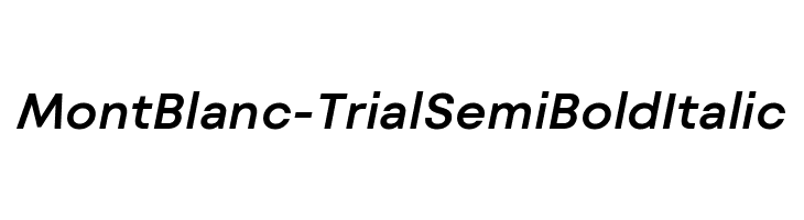 Mont Blanc-Trial SemiBold Italic  font caratteri gratis