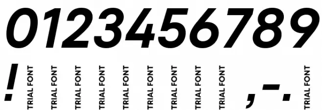 Mont Blanc-Trial SemiBold Italic Font OTHER CHARS