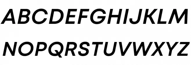 Mont Blanc-Trial SemiBold Italic Fuentes MAYÚSCULAS