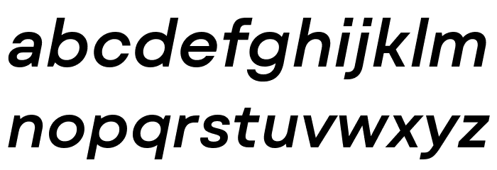 Mont Blanc-Trial SemiBold Italic Font LOWERCASE