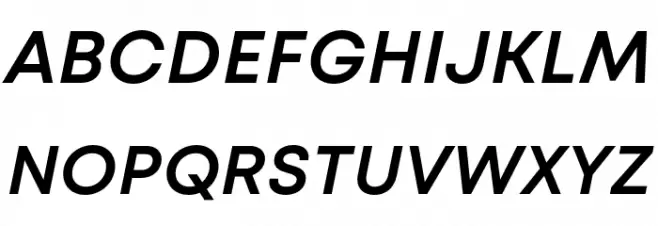 Mont Blanc-Trial SemiBold Italic خط أحرف كبيرة
