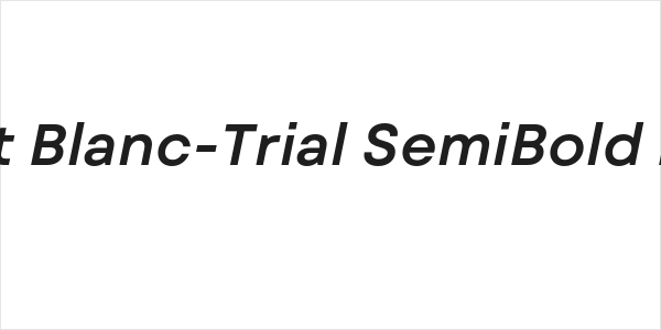 Mont Blanc-Trial SemiBold Italic Logo