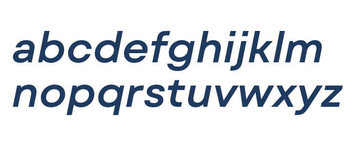 Mont Blanc-Trial SemiBold Italic Lowercase