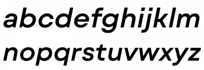 Mont Blanc-Trial SemiBold Italic خط أحرف صغيرة