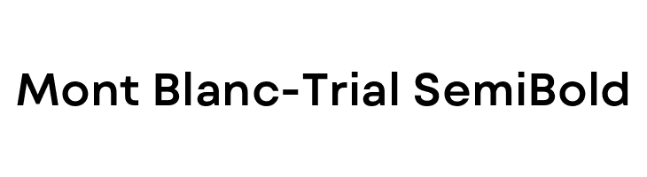 Mont Blanc-Trial SemiBold  フリーフォントのダウンロード