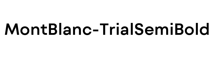 Mont Blanc-Trial SemiBold  les polices de caractères gratuit tlcharger