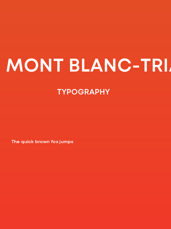 Mont Blanc-Trial SemiBold Poster