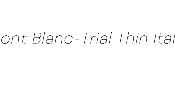 Mont Blanc-Trial Thin Italic Logo