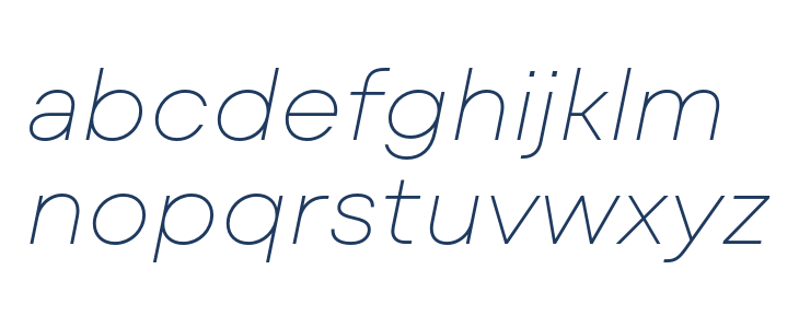 Mont Blanc-Trial Thin Italic Lowercase