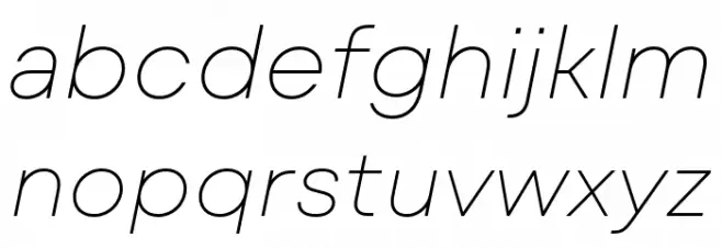 Mont Blanc-Trial Thin Italic फ़ॉन्ट लोअरकेस