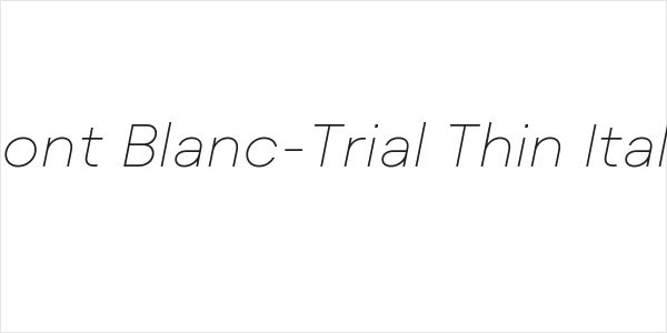 Mont Blanc-Trial Thin Italic Logo
