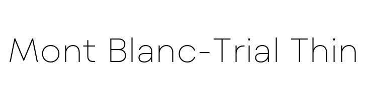 Mont Blanc-Trial Thin  フリーフォントのダウンロード
