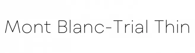 Mont Blanc-Trial Thin  les polices de caractères gratuit tlcharger