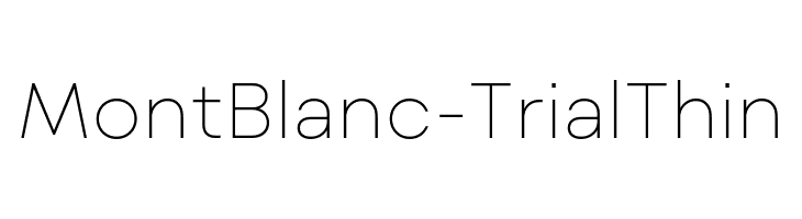 Mont Blanc-Trial Thin  Free Fonts Download