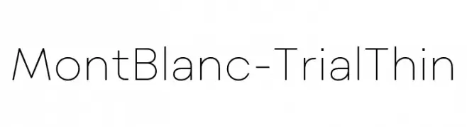 Mont Blanc-Trial Thin  Скачать бесплатные шрифты