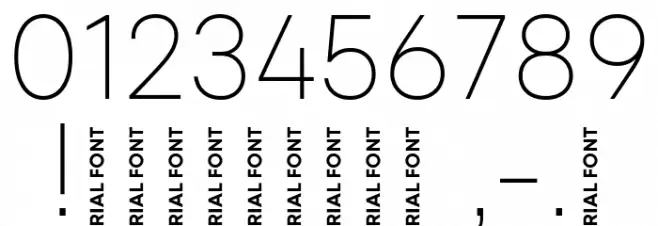 Mont Blanc-Trial Thin Font OTHER CHARS