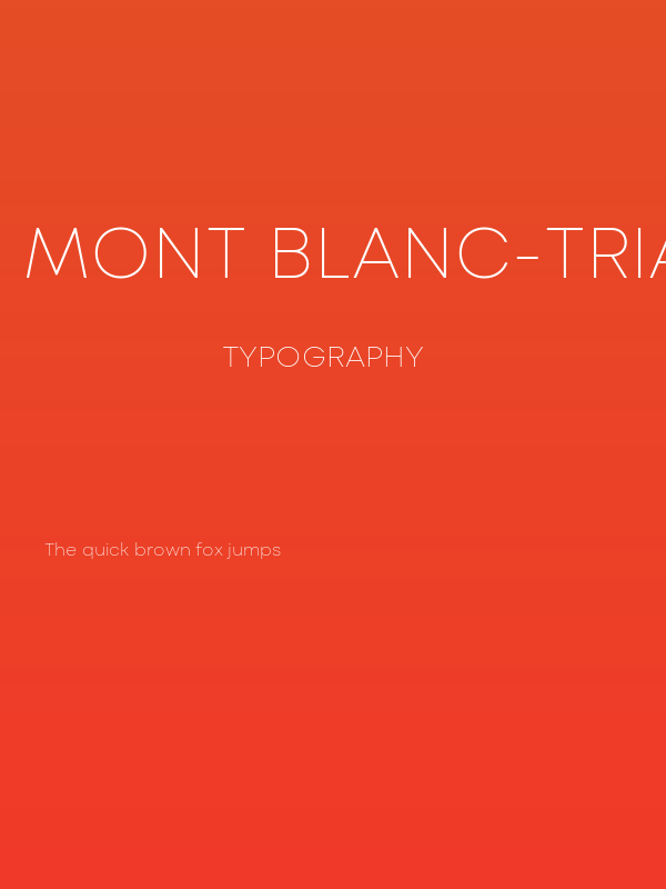Mont Blanc-Trial Thin Poster