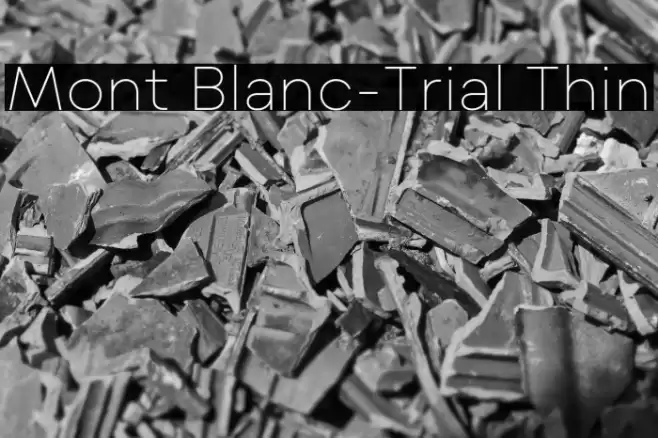 Mont Blanc-Trial Thin Font examples