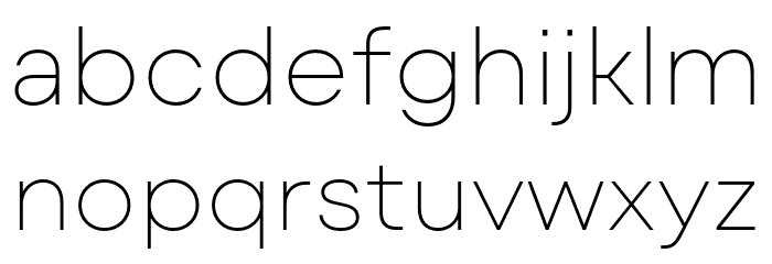 Mont Blanc-Trial Thin Font LOWERCASE