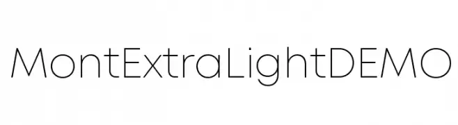 Mont ExtraLight DEMO  baixar fontes gratis