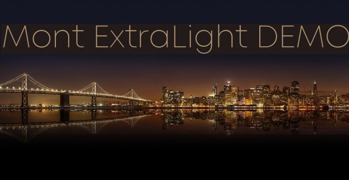 Mont ExtraLight DEMO Font examples