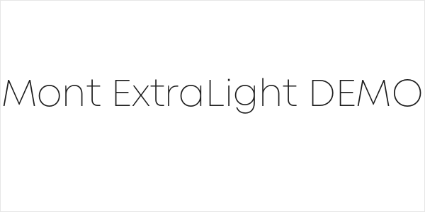 Mont ExtraLight DEMO Logo