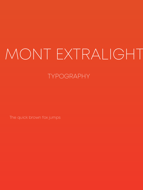 Mont ExtraLight DEMO Poster