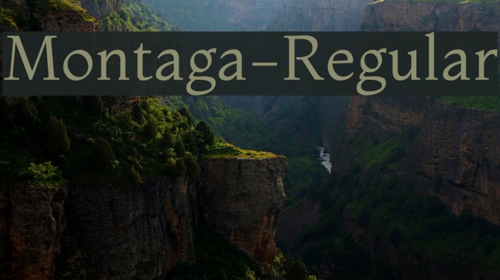 Montaga-Regular Font examples