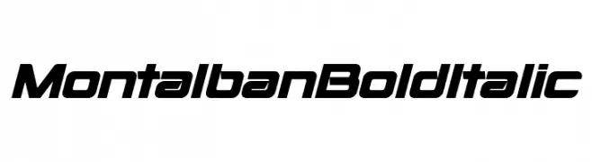 Montalban Bold Italic  免费字体下载