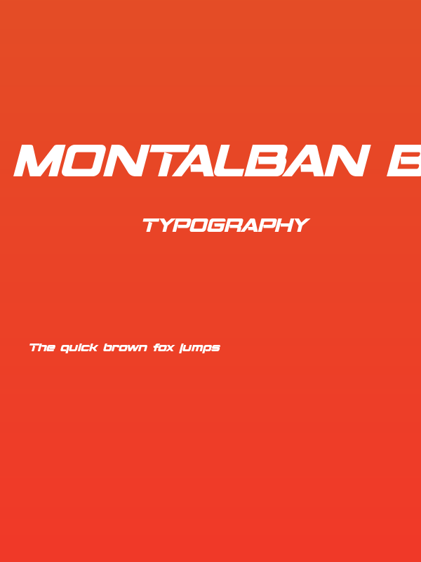 Montalban Bold Italic Poster
