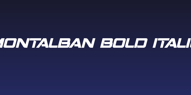 Montalban Bold Italic Social Header