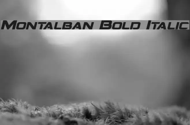 Montalban Bold Italic examples