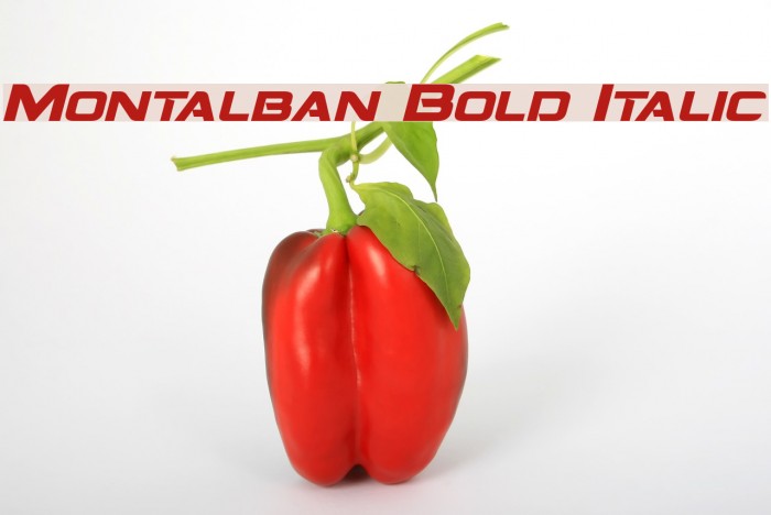 Montalban Bold Italic Font examples