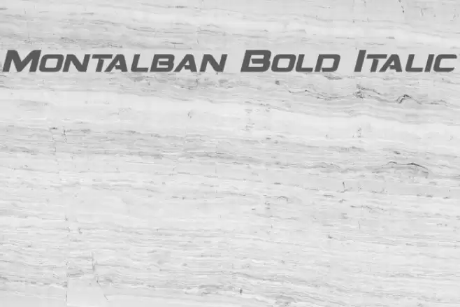 Montalban Bold Italic examples
