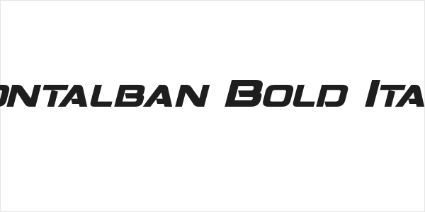 Montalban Bold Italic Logo