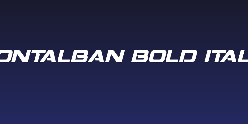 Montalban Bold Italic Social Header